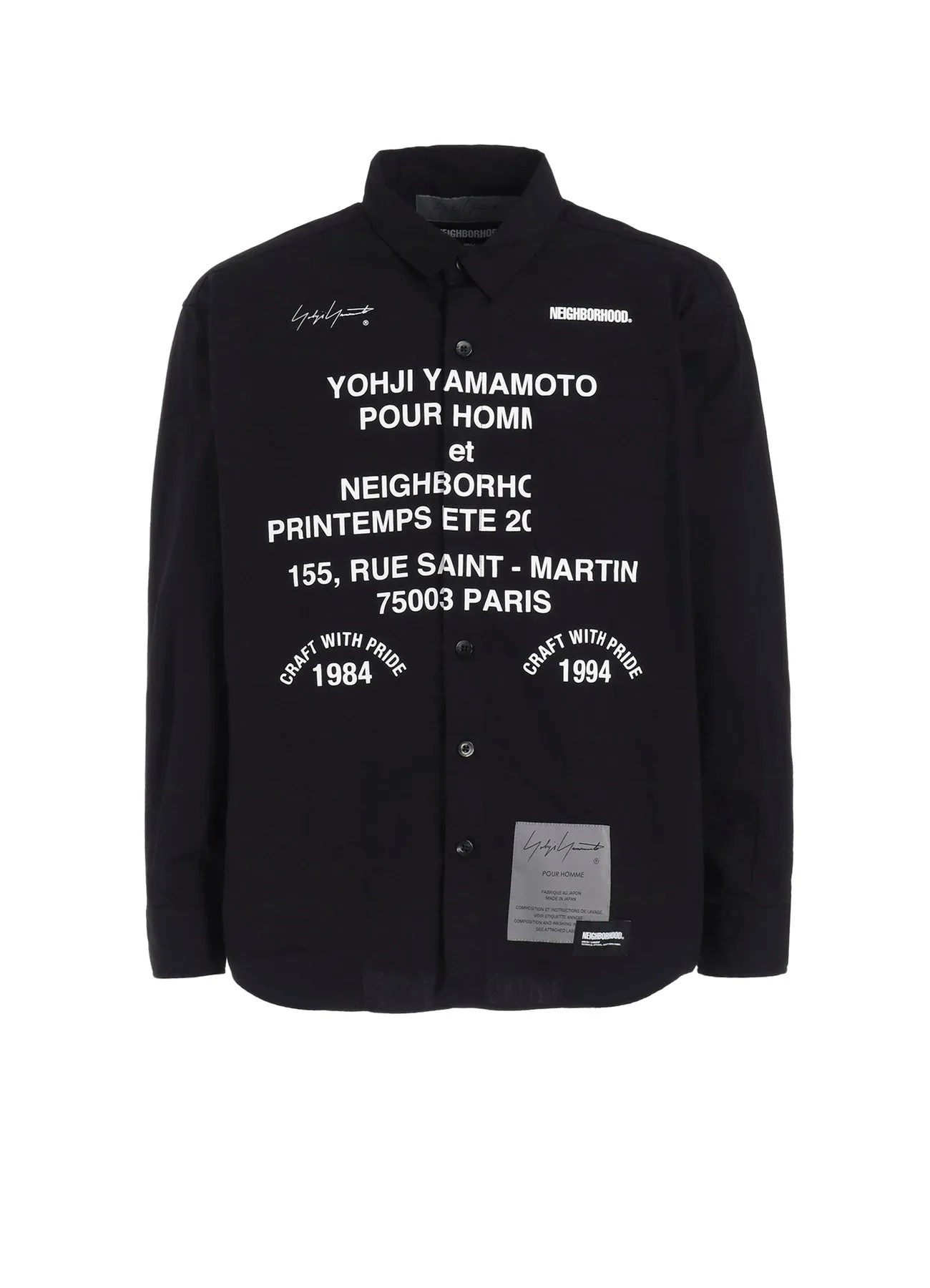 Yohji Yamamoto x NEIGHBORHOOD PRINT SHIRT LS　